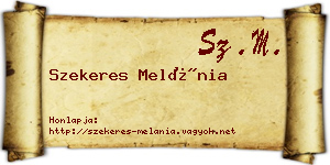 Szekeres Melánia névjegykártya