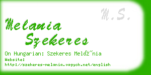 melania szekeres business card